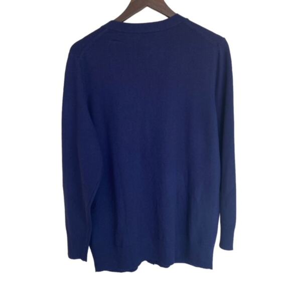 Lord & Taylor Navy V-Neck Cardigan Sweater - 0X - Picture 3 of 5